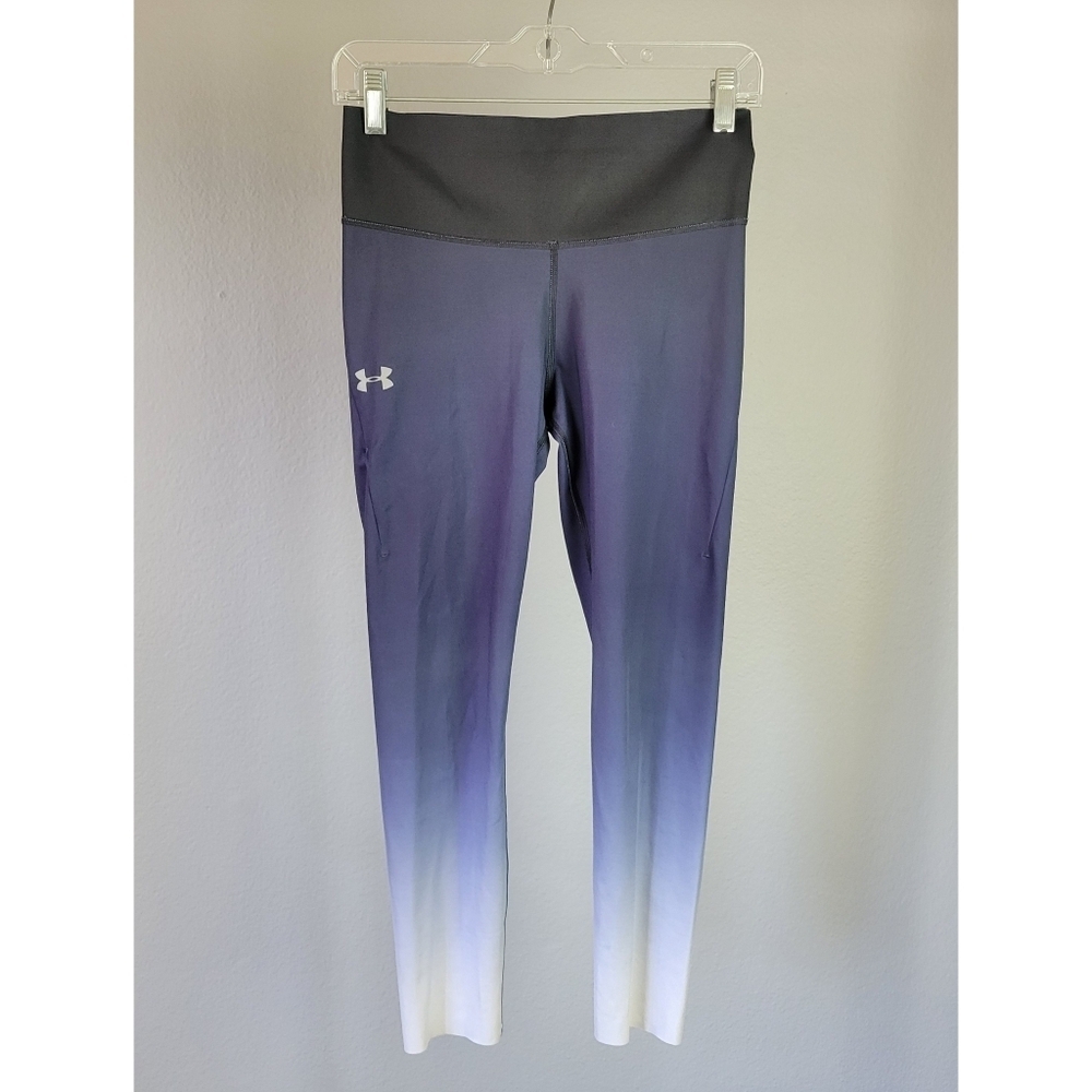 UNDER ARMOUR // navy blue to white ombre seamless compression heat gear leggings